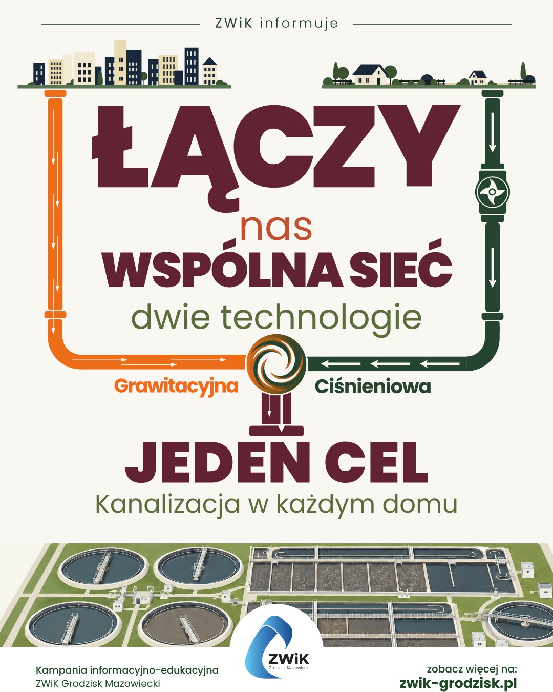 Łączy nas wsp&oacute;lna sieć kampania informacyjna plakat